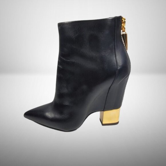 Giuseppe Zanotti Black Leather Shark Tooth Pointed Toe - Size: 38 - Picture 6 of 14